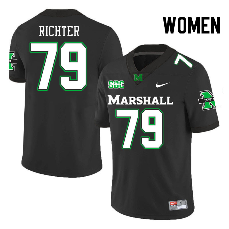 Women #79 Christian Richter Marshall Thundering Herd SBC Conference College Football Jerseys Stitche